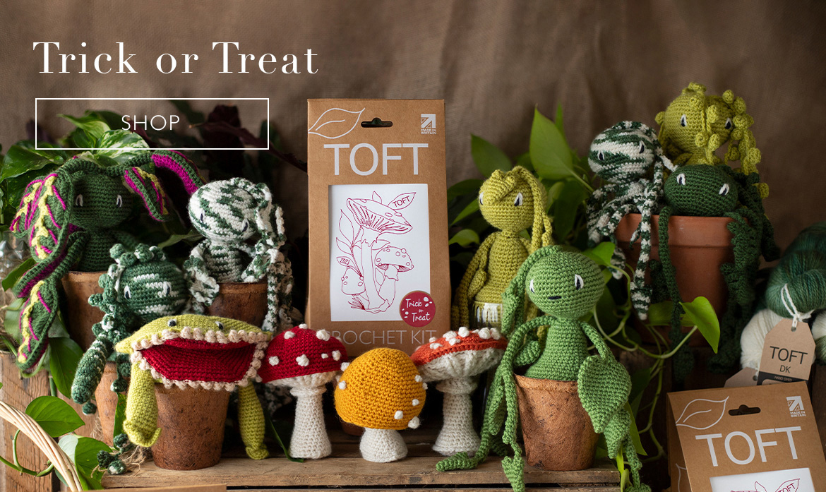 toft trick or treat lucky dip mushroom houseplants toadstools halloween handdye limited
